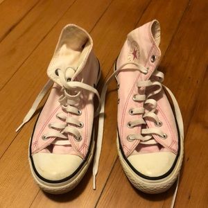 Custom Bleached Light Pink Chuck Taylor High Tops